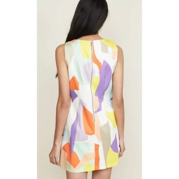 Alice + Olivia Clyde Printed Geo Collage A-Line Shift Dress NWOT - Picture 7 of 13